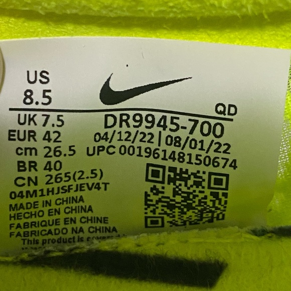 Nike Zoom Mamba V Track Spikes Shoes Volt Green DR9945-700 Men’s sz - Picture 12 of 14